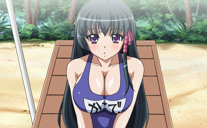 「【巨乳アイドル】水着姿で羞恥プレイ＆お漏らし！南国ビーチ撮影会で恥じらう美女の姿」のサンプル画像3枚目