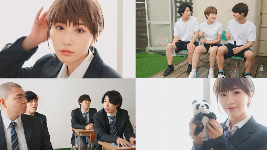 「北野未奈のHカップ爆乳コスプレ学園モノで魅せる変身プレイ＆誘惑シーン満載作品」のサンプル画像2枚目