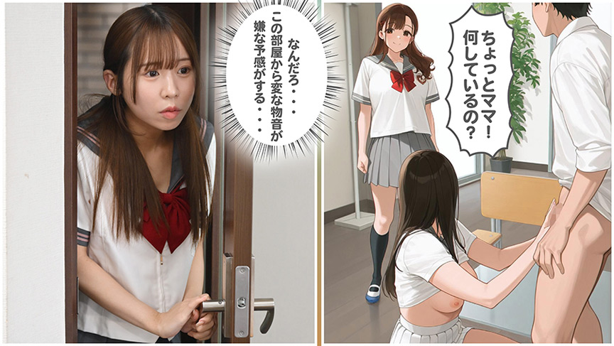 「初音みのり・天羽りりか出演｜母娘共演の濃厚プレイ｜人気コミック実写化作品」のサンプル画像5枚目