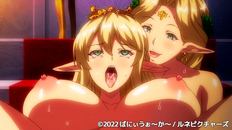 「お姫様エルフが濃厚パイズリ＆中出しで堕ちる！巨乳母娘の禁断ファンタジーアニメ」のサンプル画像20枚目